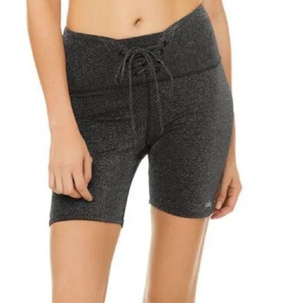Alo Lace Up Glitter Shimmer Shorts